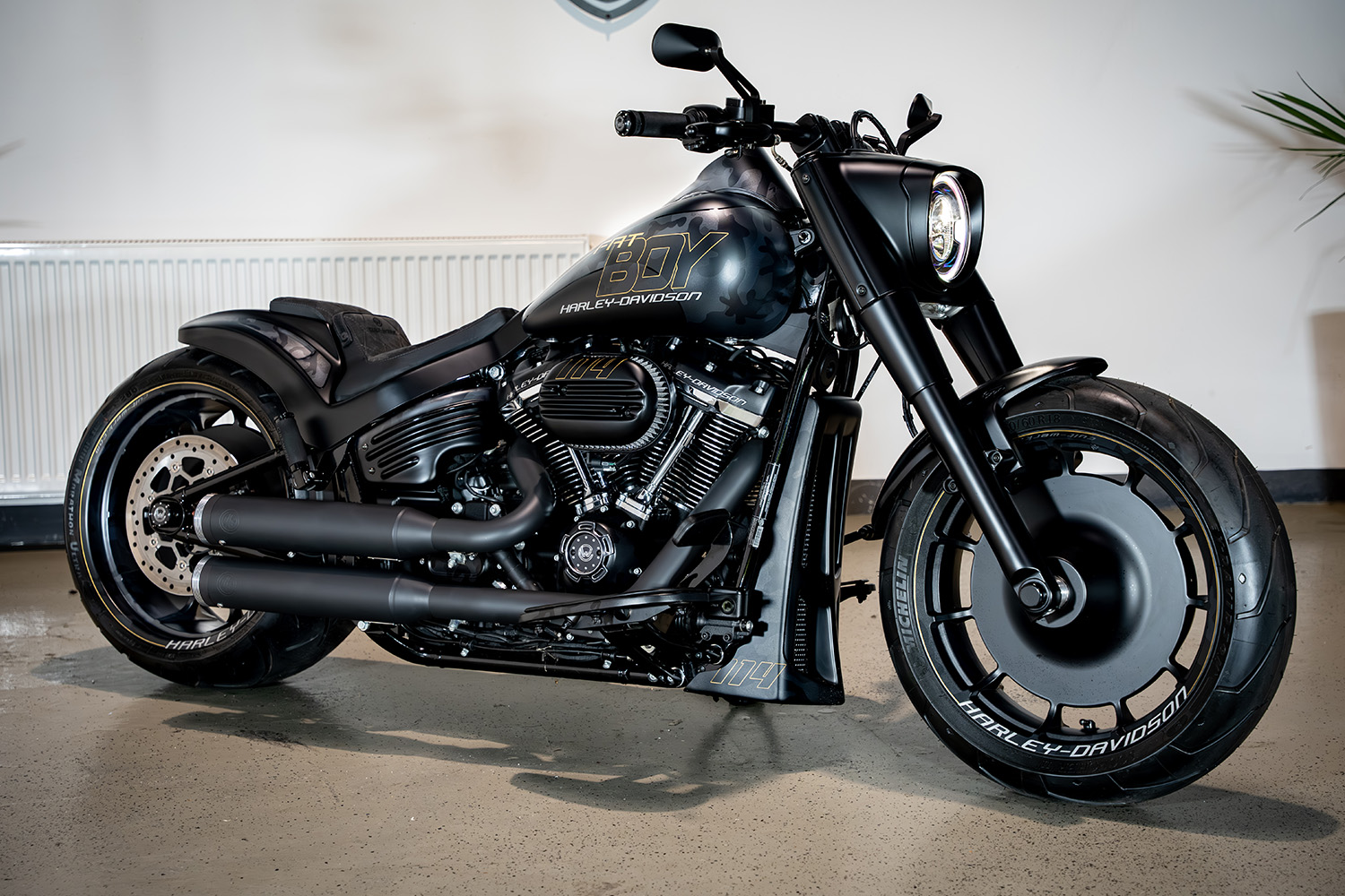 Harley-Davidson Fat Boy 114 Black Camouflage by Cult-Werk